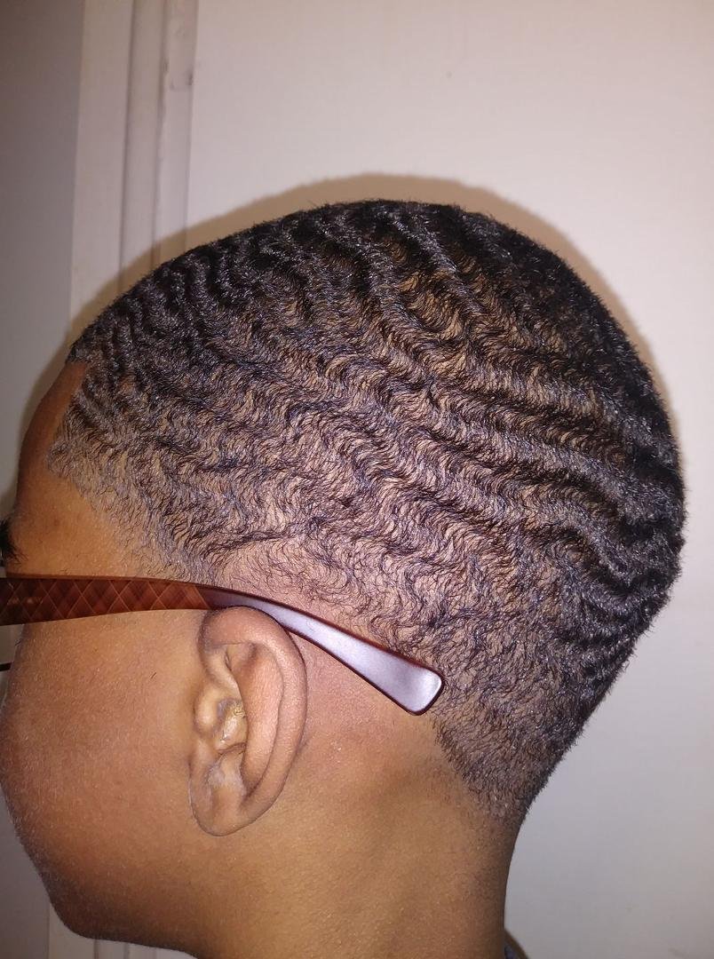 My handsome grandson with 360 waves