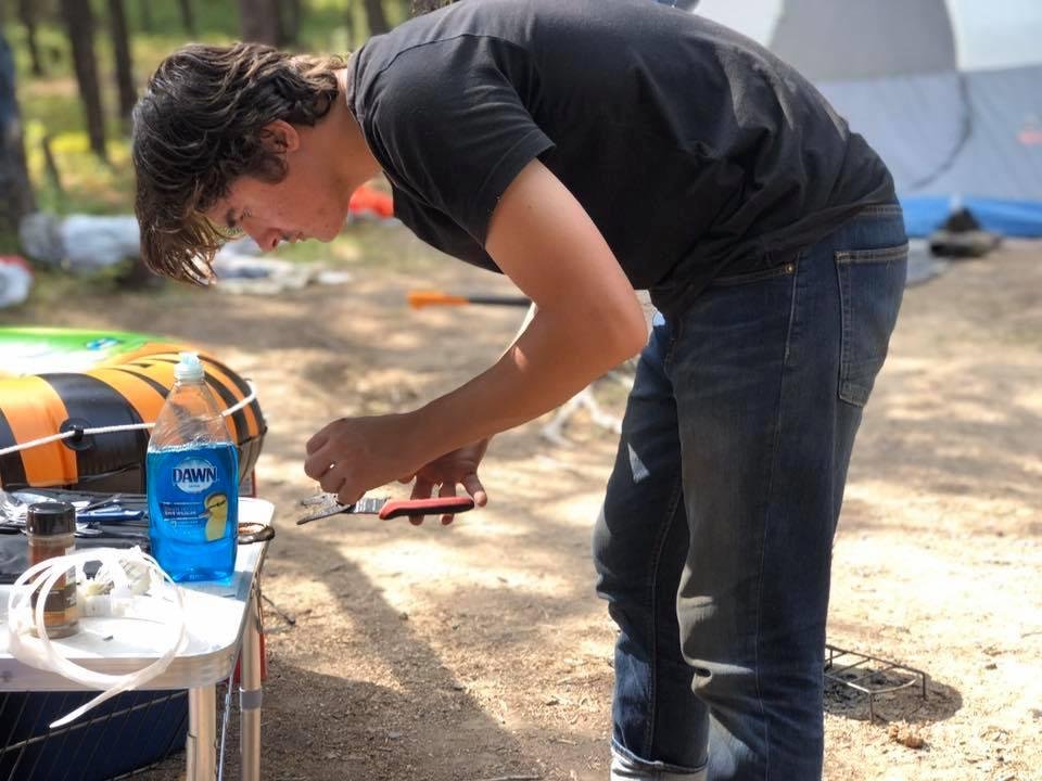 Here’s Keenan at our last camping trip.