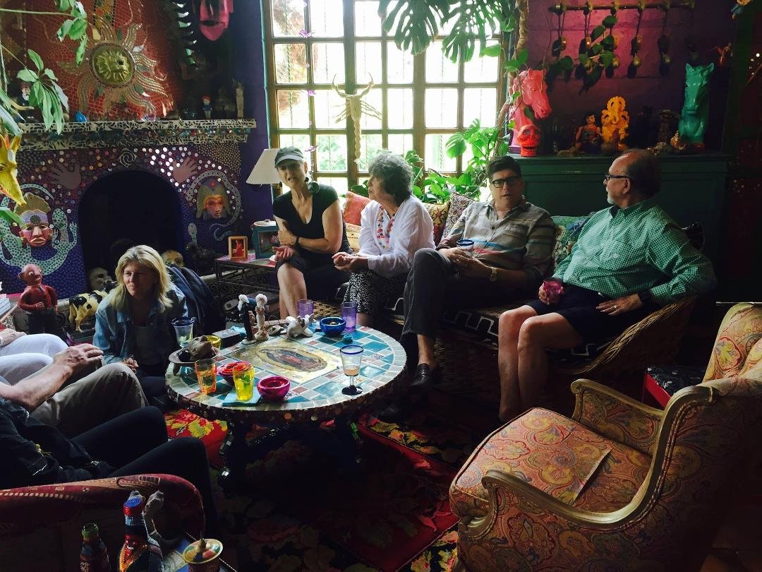 I hope that Anado McLauchlin does not mind me sharing this photo of a party at his home. It inspires me to follow my dreams to live a colorful life. This photo says "life is art". he has such beautiful friends <3 Can we s