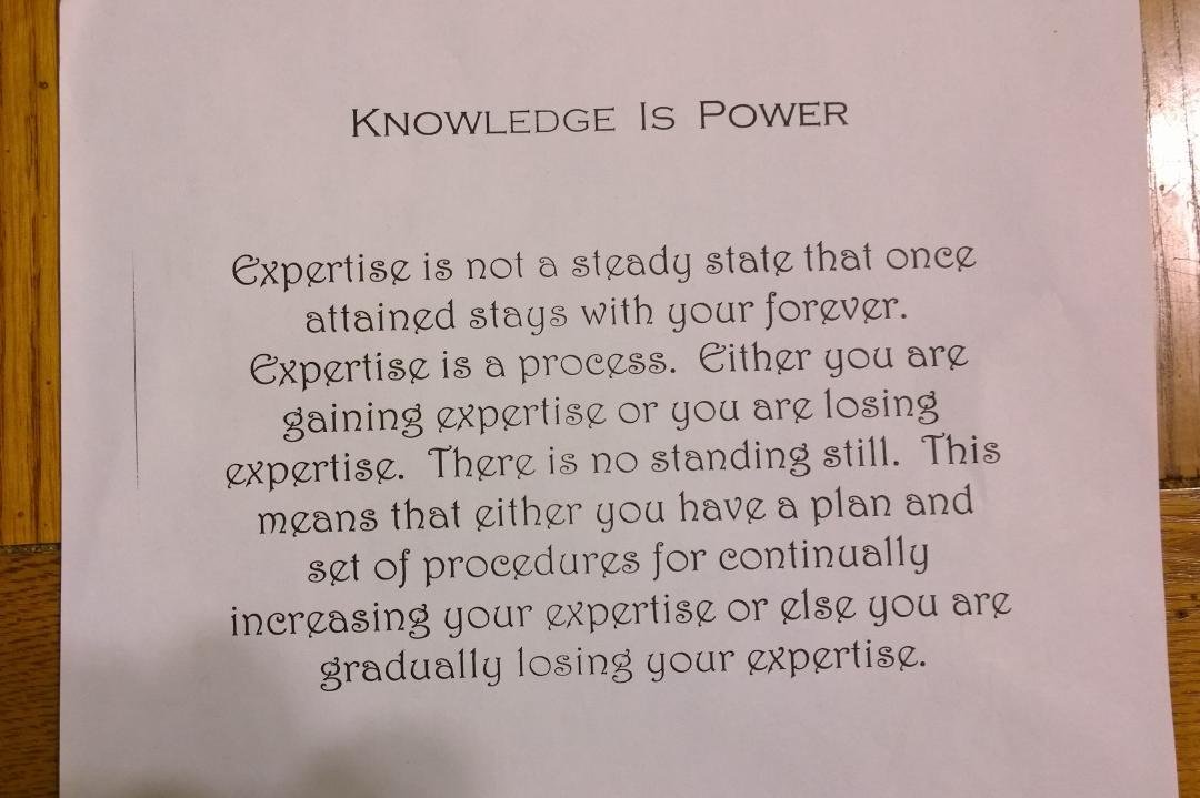 Young people please remember this and don't make the same mistake I did. Keep learning and developing your expertise.
