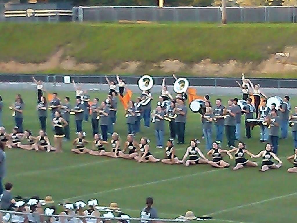 Hayden pep rally!! Doug is in the middle on tuba.