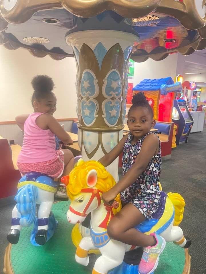 My babies!! Aniyah & Lily!! 
#chuckycheese!