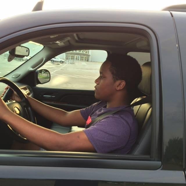 My grandson Cameron's first drive