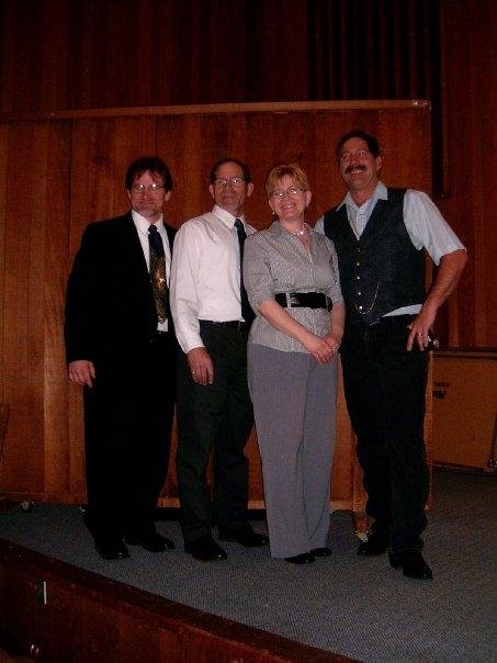 The four of us at mom's memorial