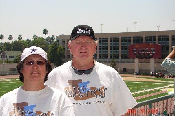 Mark and Delia in Passedena, CA DCI Division III World Championships, 2007