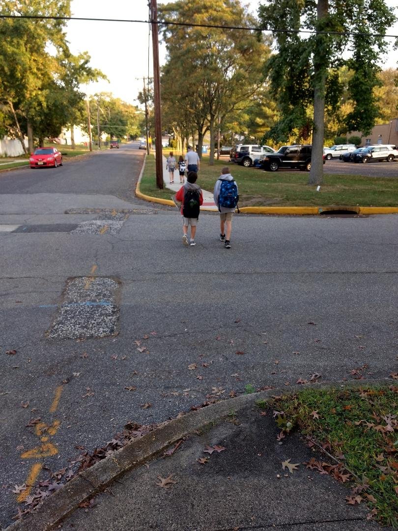 It was a nice morning for National Walk to School Day.
