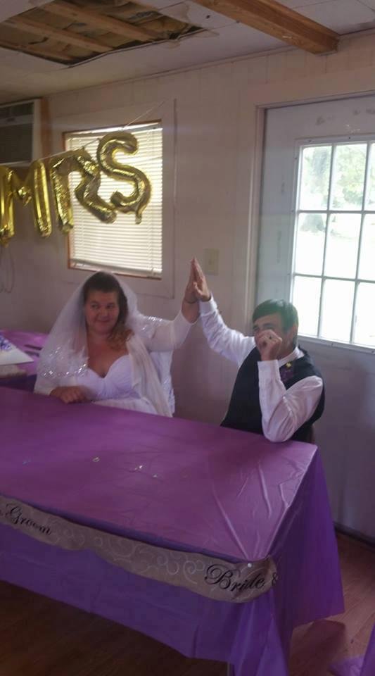 My grandson David and wife Victoria on their wedding day