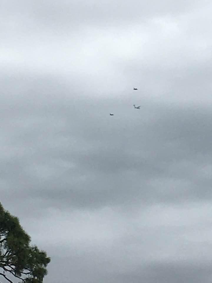 View from course.. Airshow?