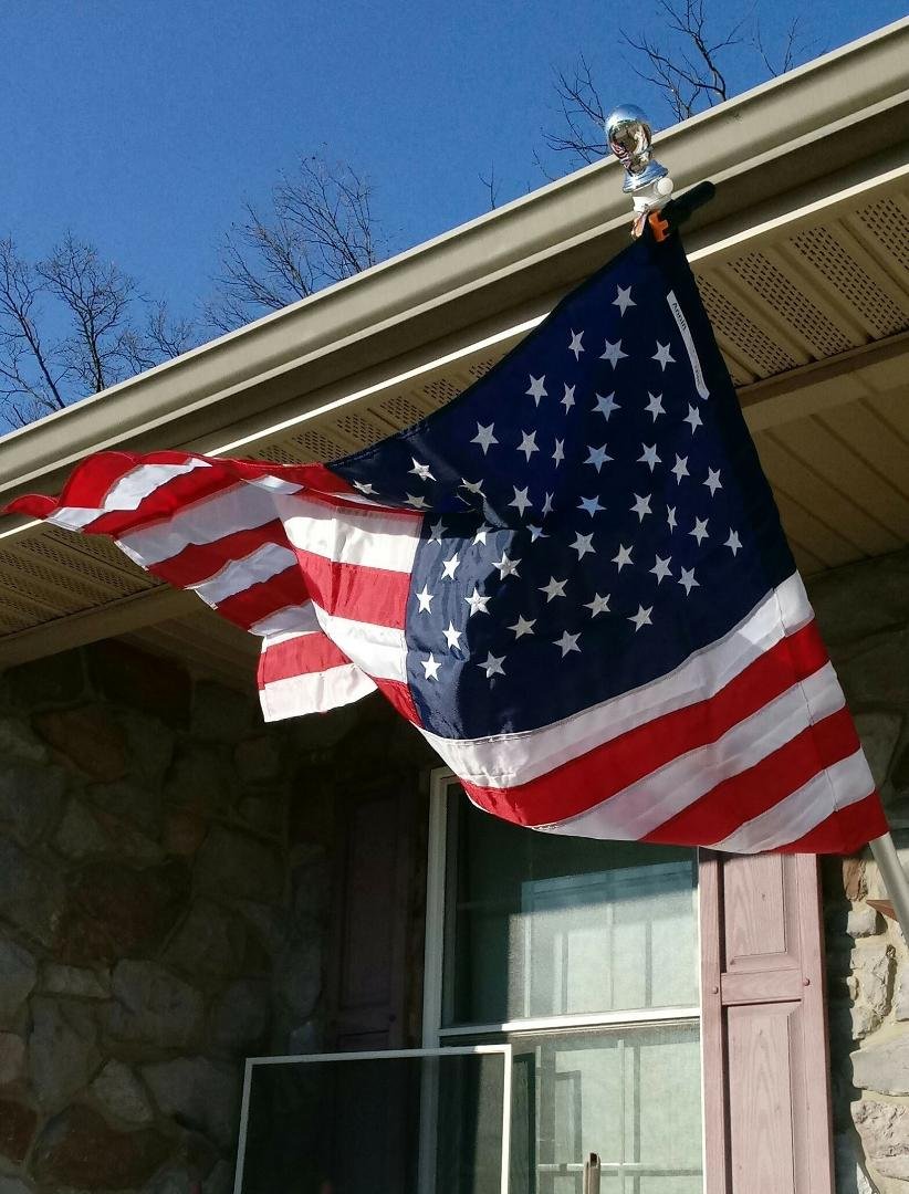 Nice day....not feeling too bad.... New Flag up.... Happy guy!