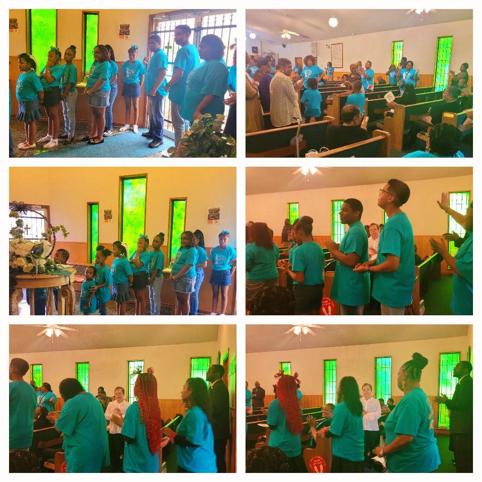 Marching in to give praise to Our Lord and Savior this beautiful Sunday morning!