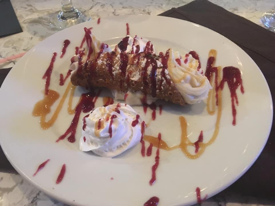 Cannoli at Scaramellas in Dobbs Ferry. Bobby A style with raspberry sauce and whipped cream. Off the hook. And their food is even better. Gotta come here folks.