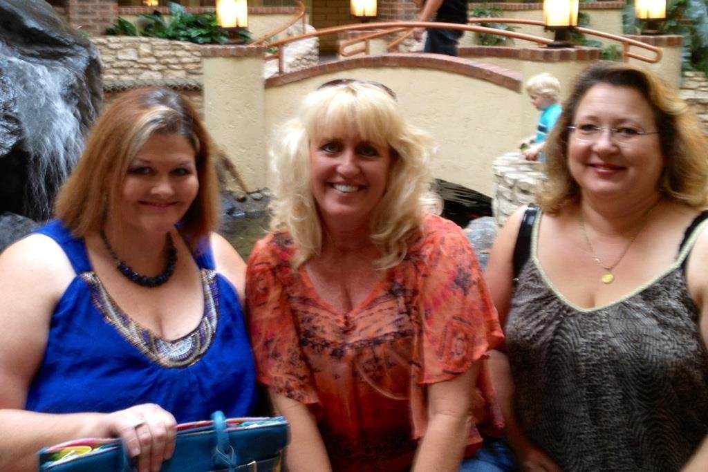 Tracey Booth Addington, Kathy Wallace and Sherry Rime in Austin befor going to dinner and to the Tom Petty concert... Turned into the female version of the hangover for middle aged women!!! We got caught out in the rain sto