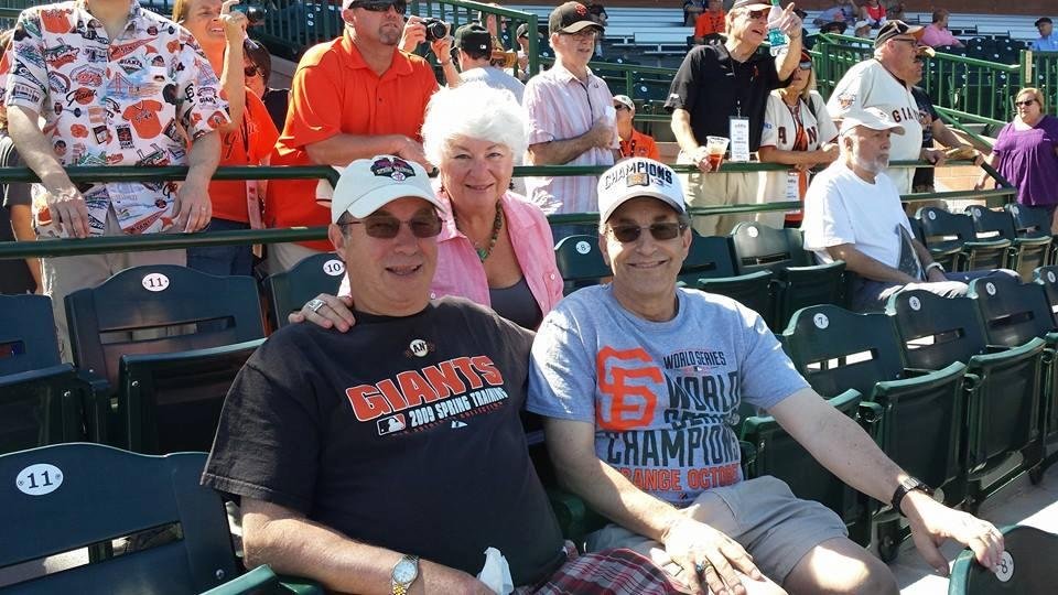 Me, Alan Wolfes & Michelle Herrera at GIANTS vs Padres at Scottsdale today.