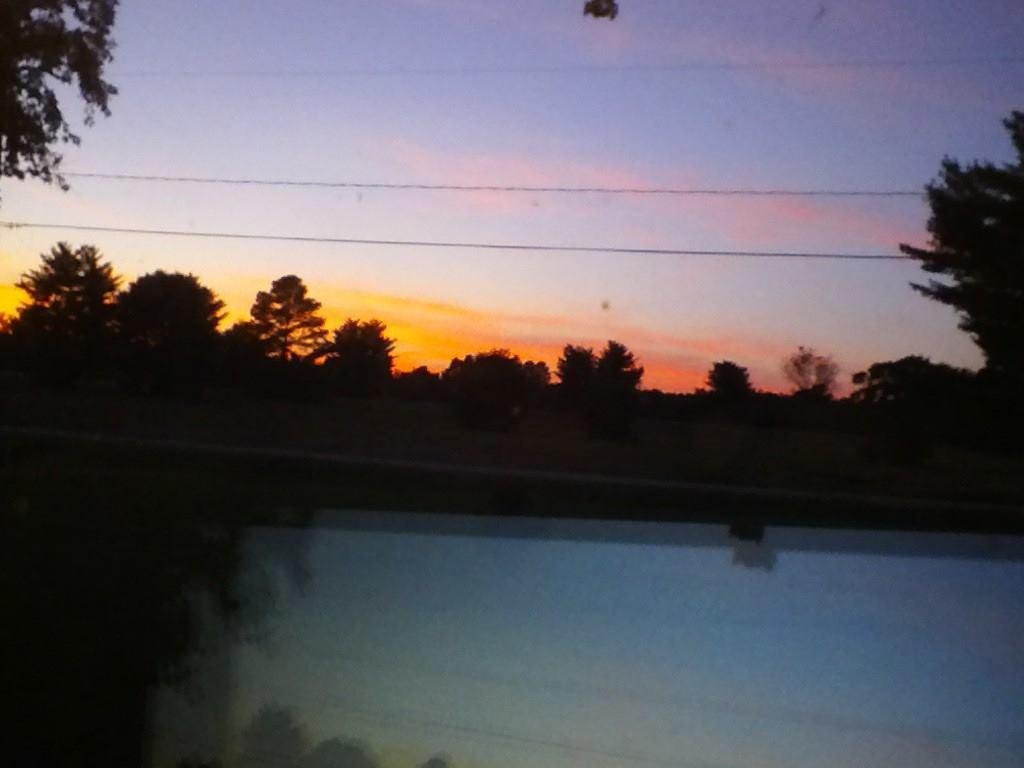 Sunset across the field