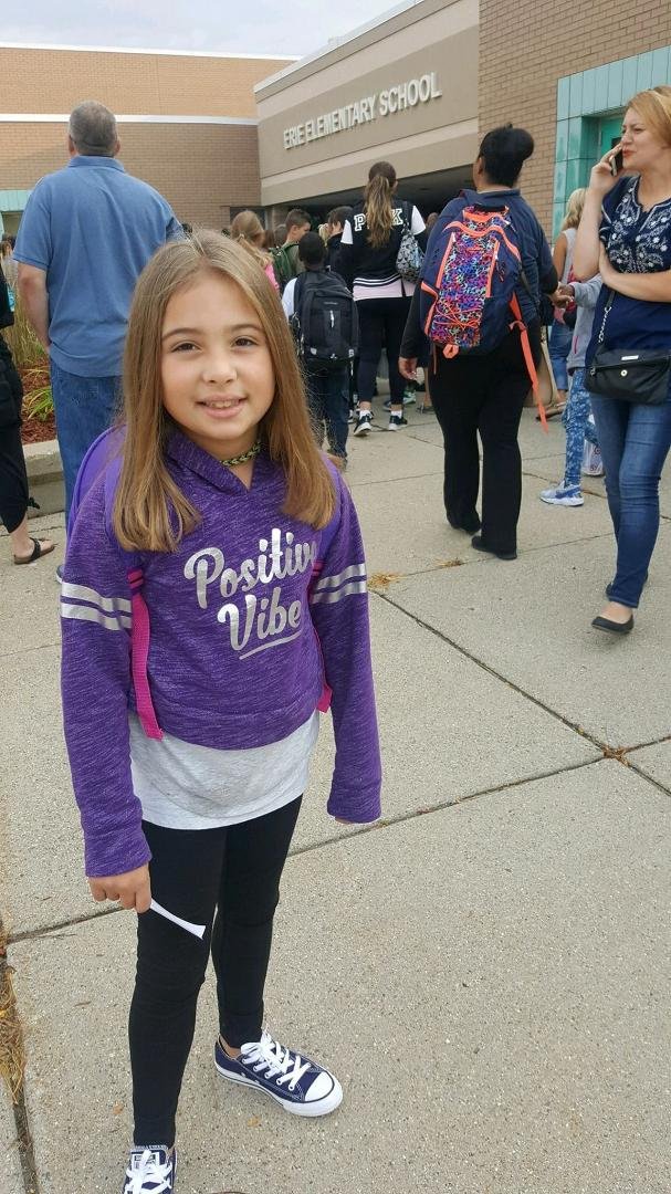 My sweet Kaylin ...have a good day at school