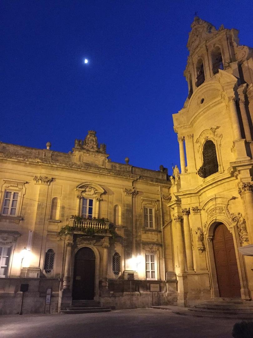 Moon over Palermo, Sicily.