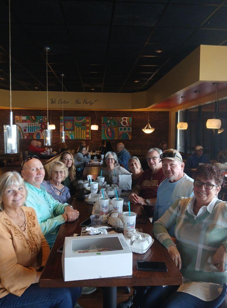 Had a great lunch celebrating Len Jernigan , Pamela Morgan Hagler and Clell Dildy birthday. We are a very close class. We try to stay in touch as much as possible.