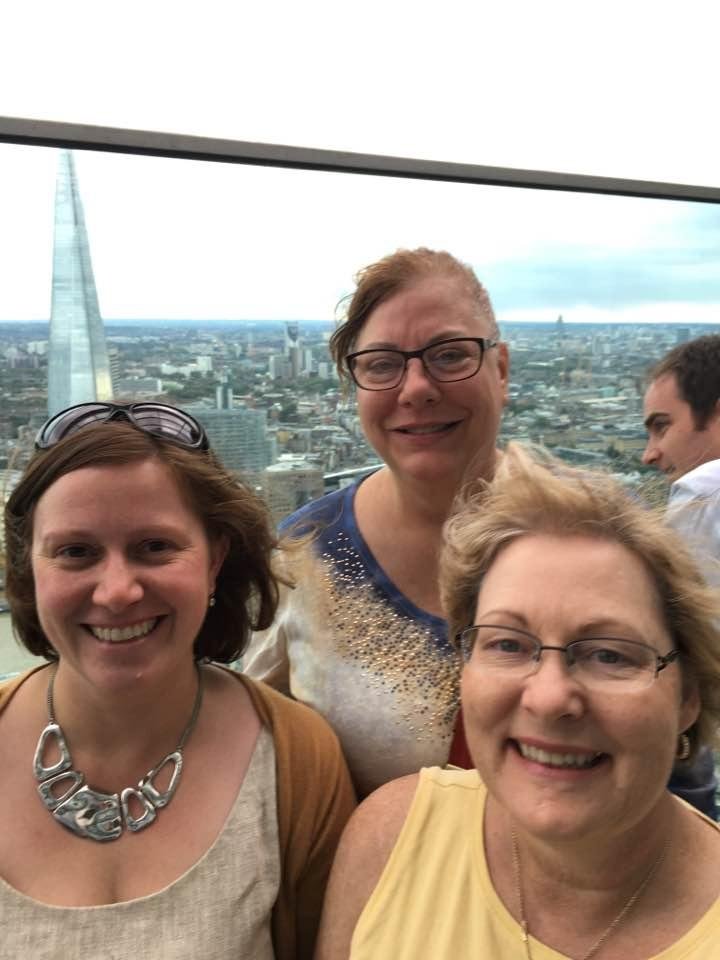 At the London Sky Garden with Helen Johnstone Sandra Ross and Cheryl Johnstone!