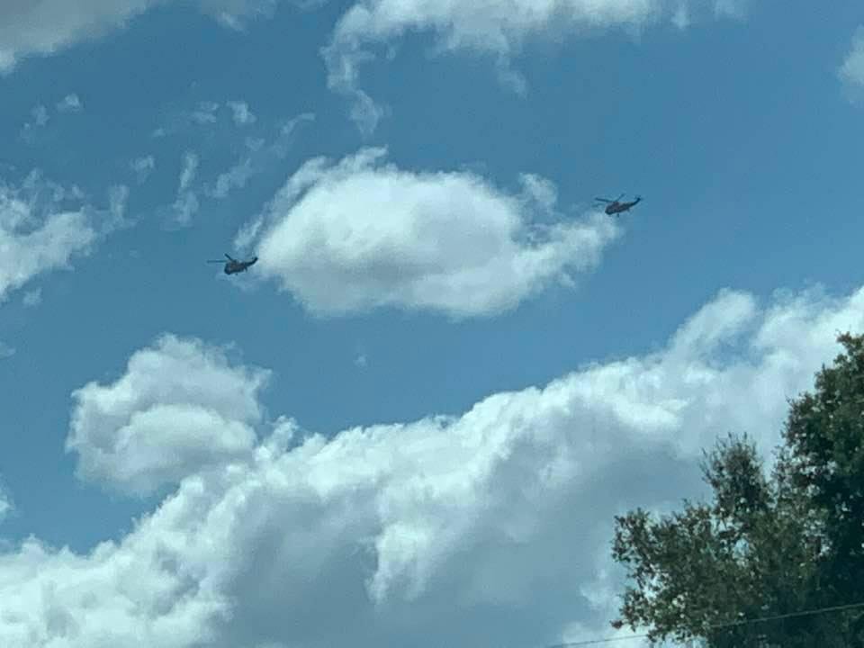 Trump flying over Ocala
