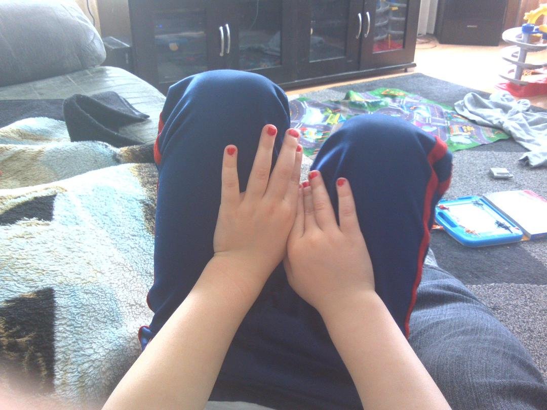 Poor Jacob look what shailynn did to his nails