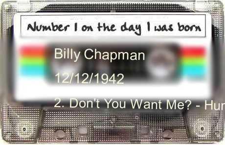 Billy Chapman's album, What was the #1 song on the day you were born?