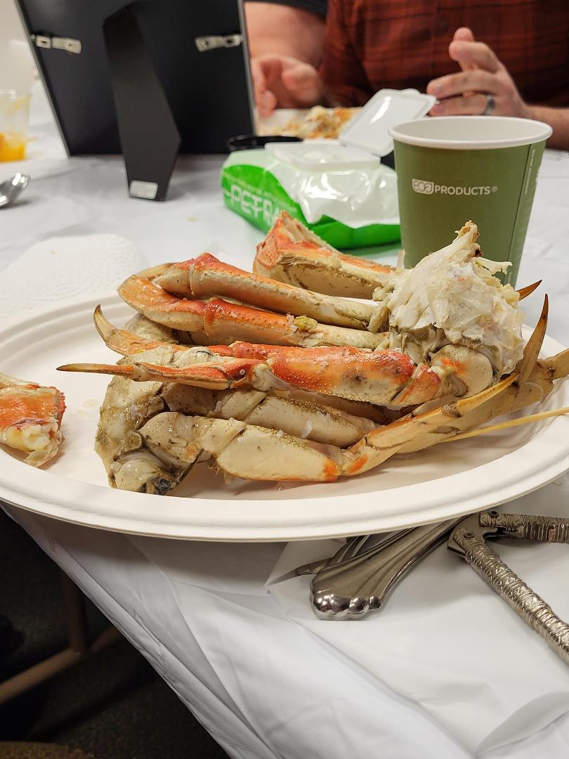 Fund raiser for Florence Food Share called The Crab Crack. All you can eat crab, this was my third trip to the food line.