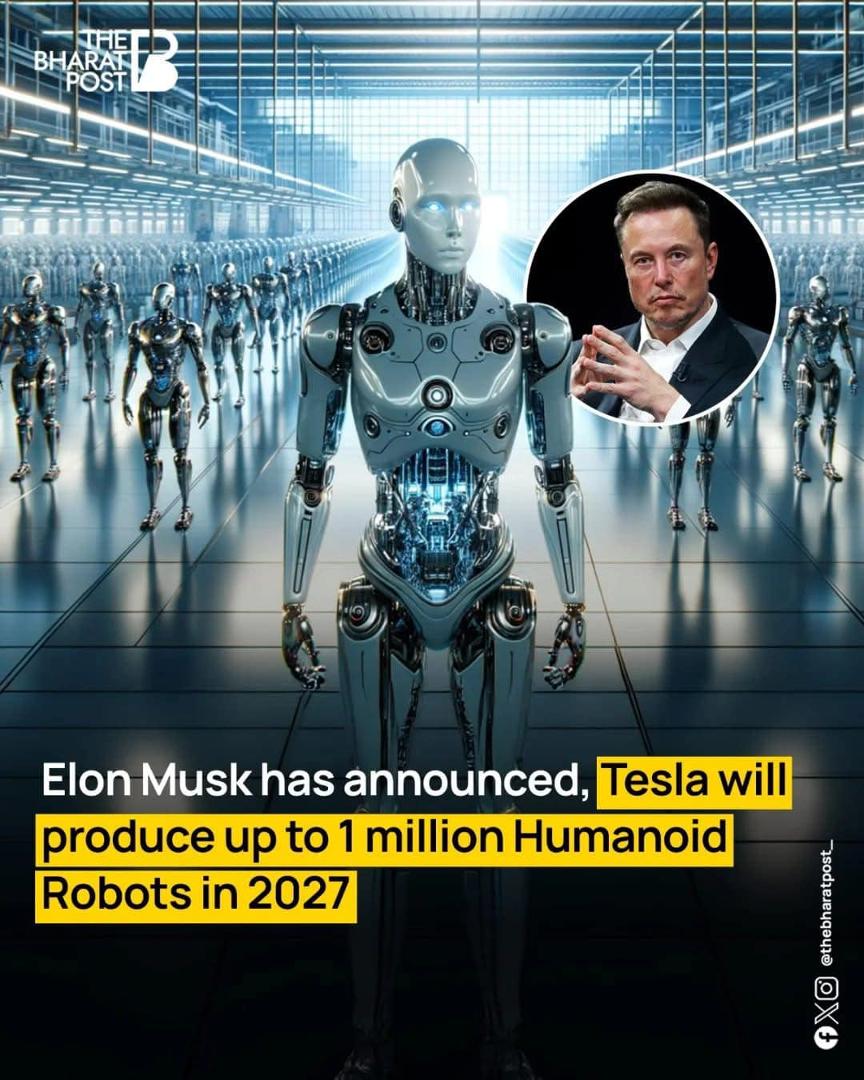 Elon Musk has called humanoid robots the “biggest product in history,” with Tesla planning to make up to 1 million Optimus robots by 2027.
Musk sees a future where robots outnumber humans 5:1 worldwide, shifting Tesla’s f