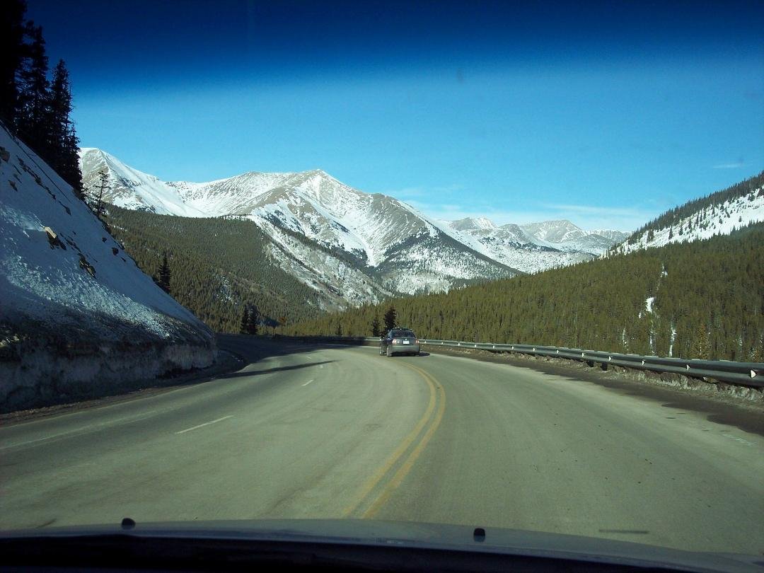 Colorado rockies, rode thru the mountains all day on new years eve.