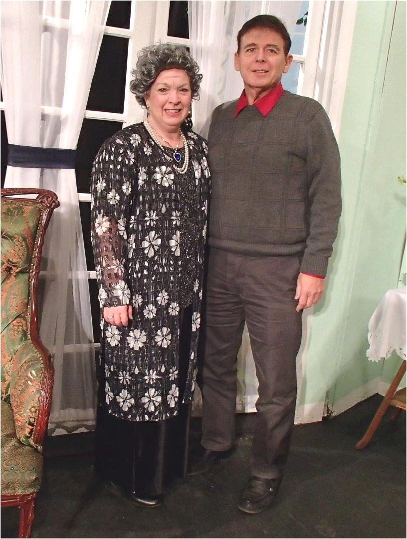 Hot Valentine Date with the Old Lady. She'll probably say she was made up for her part in 'Leading Ladies', but can you believe a thespian?