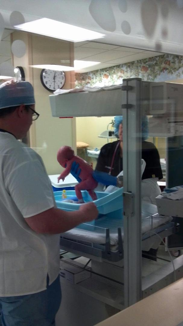 Brewer's first bath...