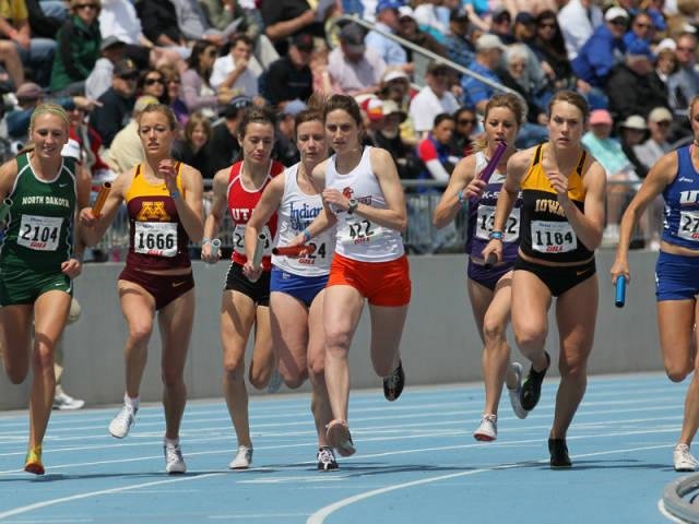 Carly running at Drake Relays