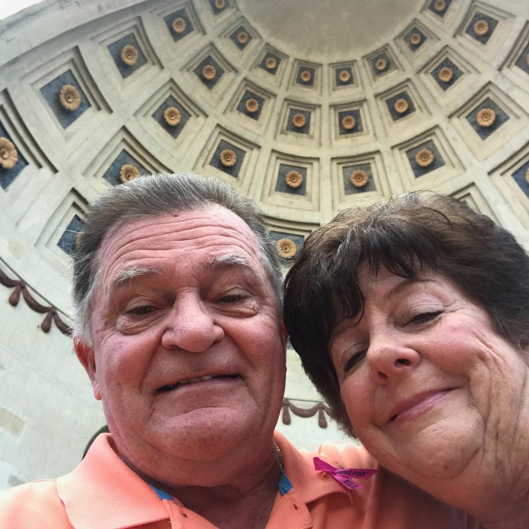 In front of the rotunda at Ohio Stadium, game day, Buckeyes versus Maryland, 4 PM kick off!!!