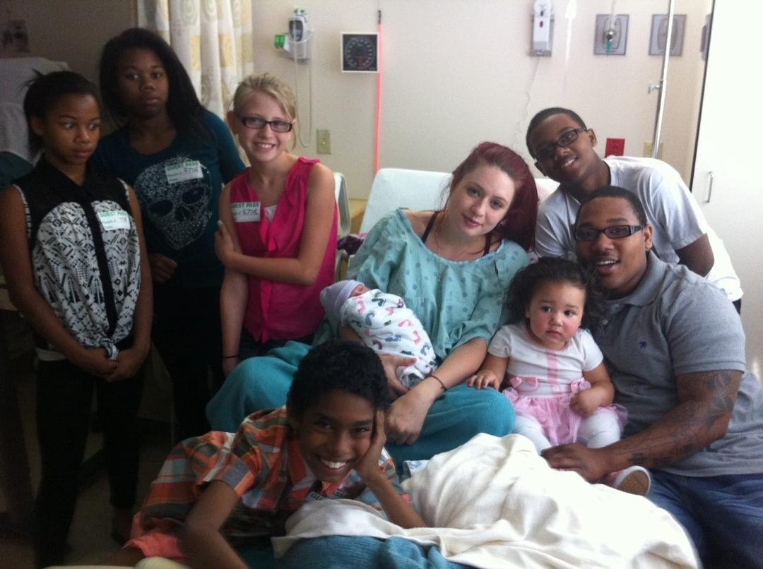My niece, Lindsey Dimon, and her beautiful family. That's Madison who you can barely see...but give her a break...she was born yesterday.
What a totally awesome family! And now with baby Madison you are awesomer! Congratul