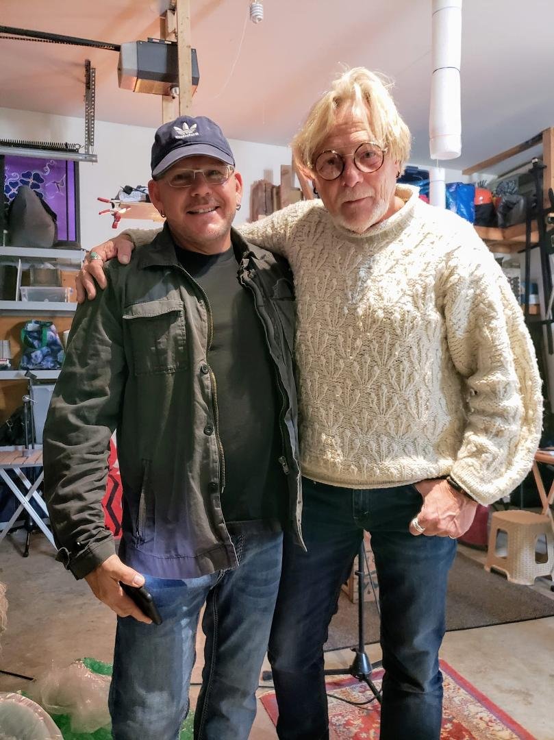 With good friend David R. MaracleDavid in his studio.