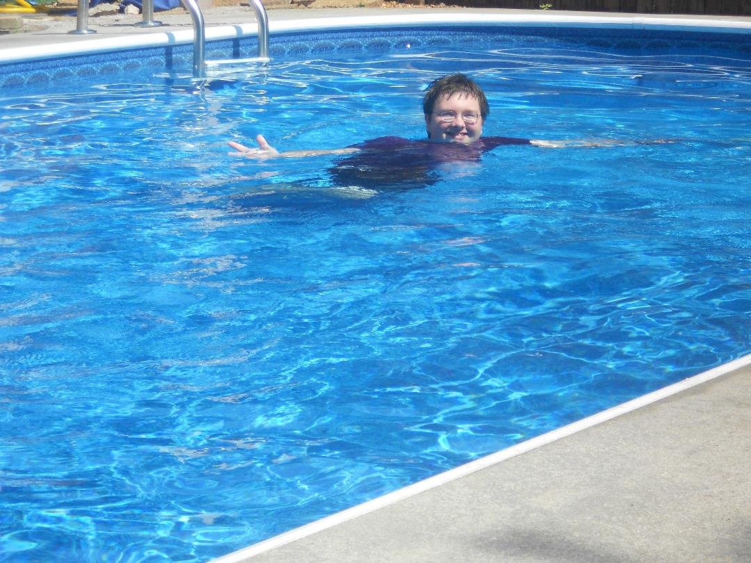 patrick corbin takeing a swim..