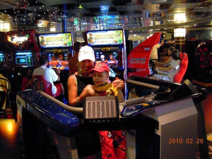 Tanner & Shannon at Game Works on Navigator of Seas