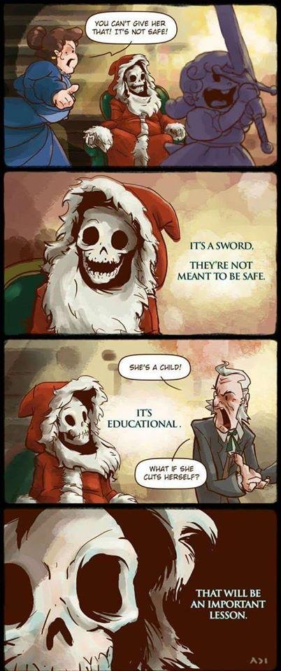 hahaha who besides me would do this. I did in fact give my nephew a tomahawk when he was like 5 or 6... so... yup