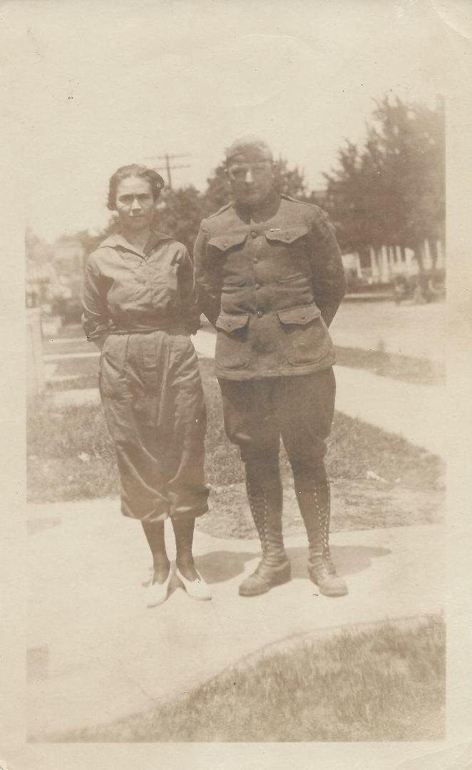 I've never posted any pics of my grand parents. This is Otto & Aline during WWI. My grandmother was a translator in France. She had already been living in America for 10 years. My grandfather was of German descent. Mad