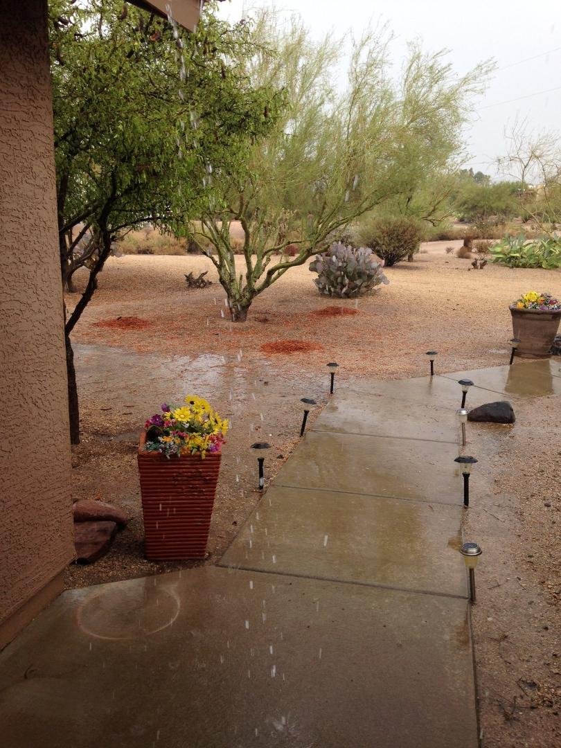 Finally getting some wet stuff since you people in Phoenix were not sharing yesterday!! lol