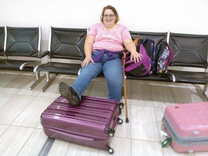 Happy day! Erika's suitcase was waiting for her in Tampa. It took a detour in Dallas to fort Lauderdale last sunday