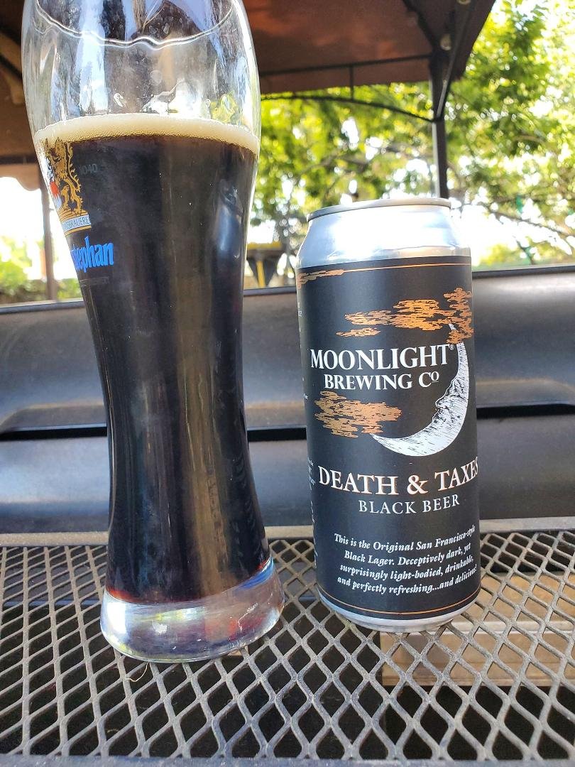 Moonlight Brewing Co. Death & Taxes Black Beer.