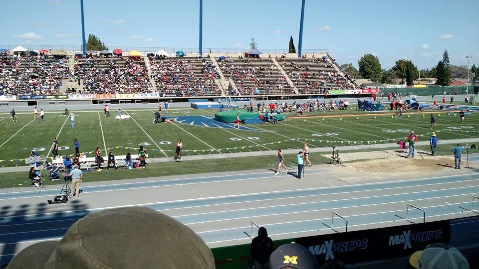 At Cerritos College CIF 2016 Track & Field..Go Poly High !!