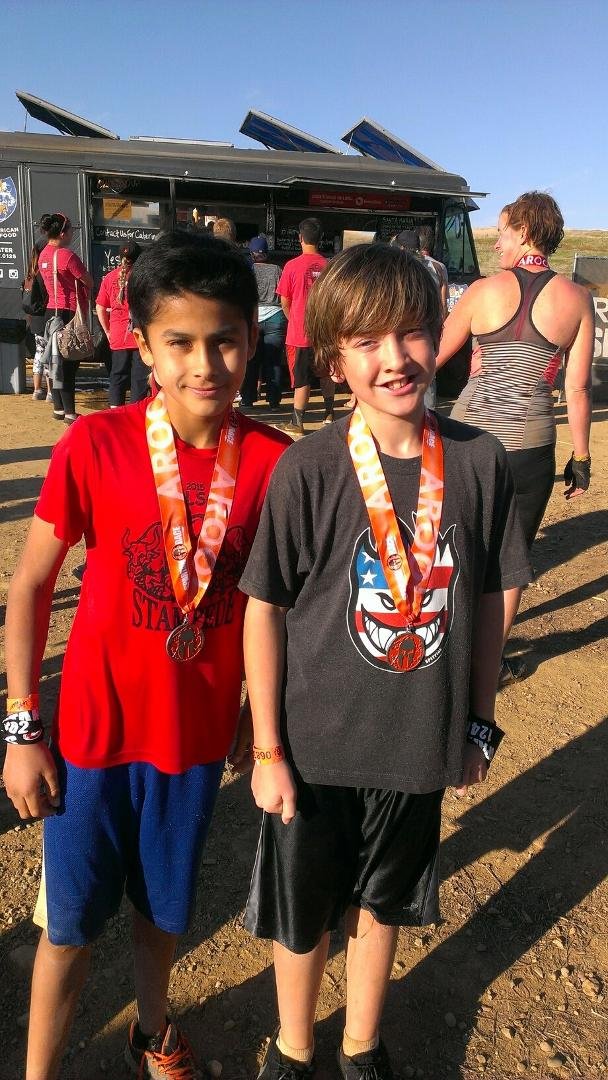 Connor and Cesar conquer another Spartan Race. Way to go studs!!!