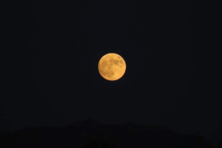 A hollow moon