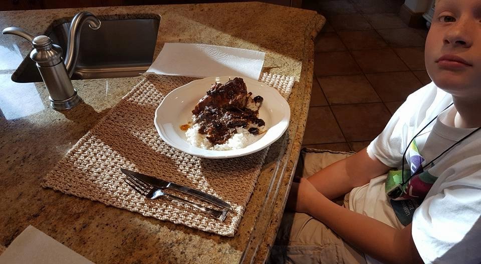 Chicken cacciatora for my grandson Nico