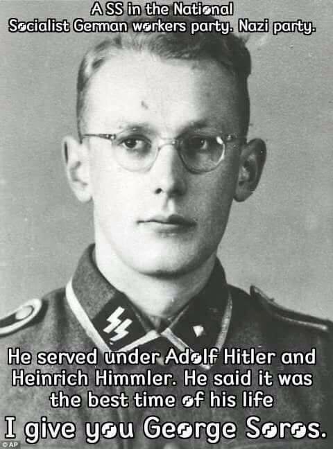 This is one of the men behind the running of this country. You think Trump is Hitler? Think again. The President does not really run this country,it's men like Soros. Research him and find out who he is.