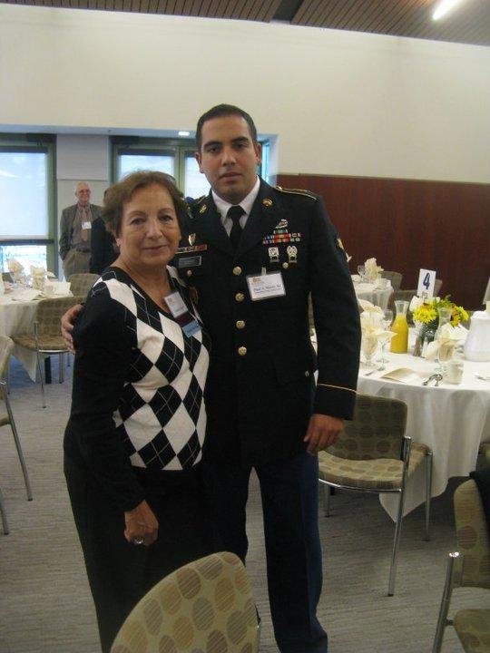 Paul Moore's album, My Son Paul Receiving the Junior Alumni of the Year Award from Whittier College for His Work in the Peace Corps and Army October 16, 2010