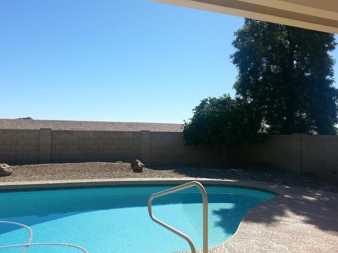 The first full day of Fall in Arizona - the sun is shining, the temp is a brisk 102 and I'm sitting out back at the pool. Life is good!