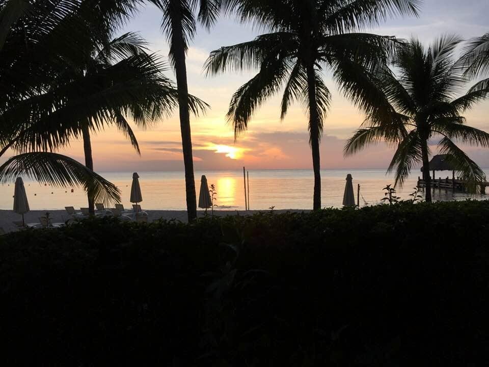 Our first sunset from Cozumel.