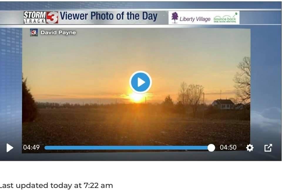 Today’s photo of the day on WSIL-TV 3. ... 😊